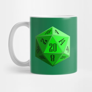 Green D20 Mug